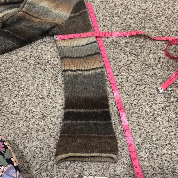 MICHAEL Michael Kors Cardigan Sweater Size Medium Gray Brown Striped Hoodie - Picture 10 of 10